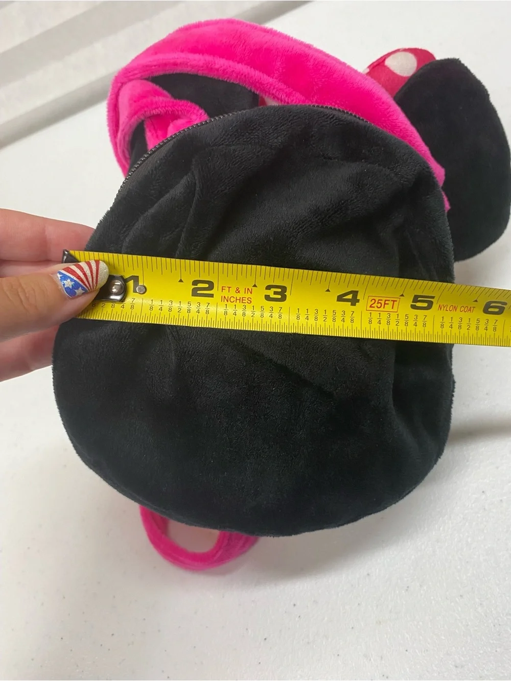 Minnie Mouse plush purse fleece Disney pink travel girls small
